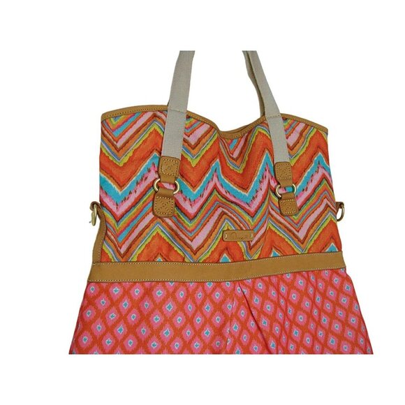 Dena Designs Tote Bag Canvas Crossbody Bag Pockets Double and Long Handles Large - Picture 2 of 12